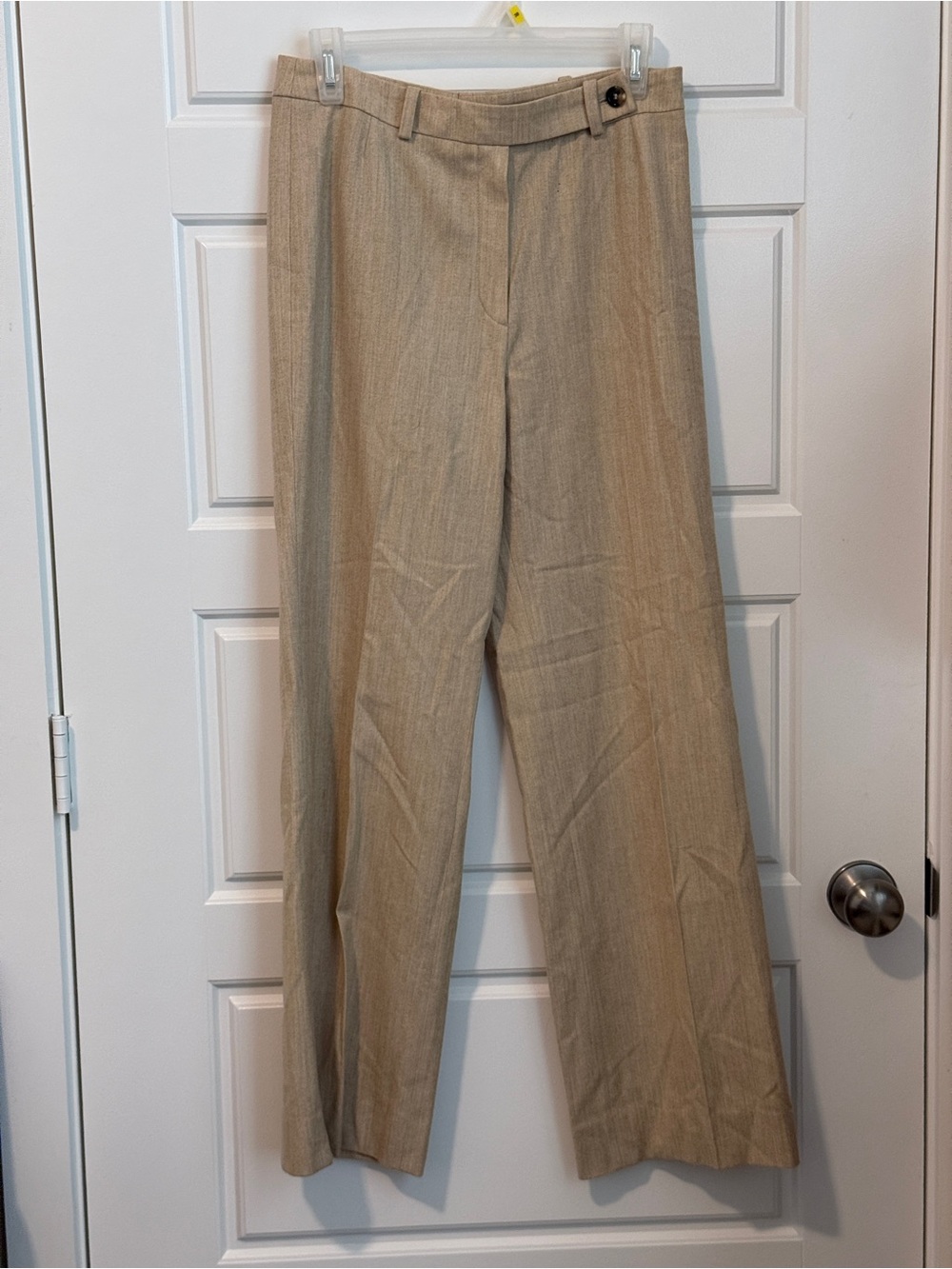 Akris Beige Wide-Leg Wool Trousers